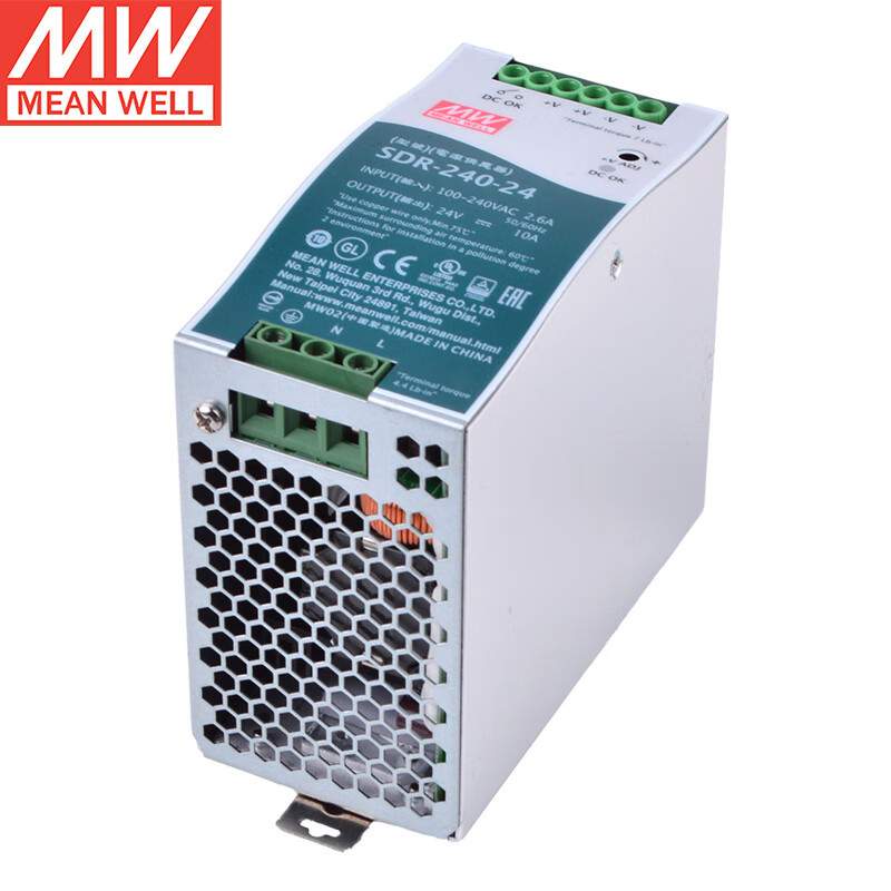 SDR-240-24导轨安装PFC开关电源(240W左右) SDR-240-24 24V10A输