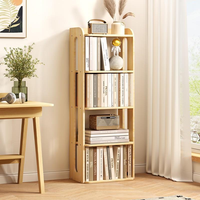 书架落地置物架墙边角窄小柜子收纳柜储物柜自由组合格子家用书柜