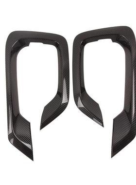 适用于2019款现代H1-ABS黑色碳纤纹前雾灯罩前雾灯框装饰件