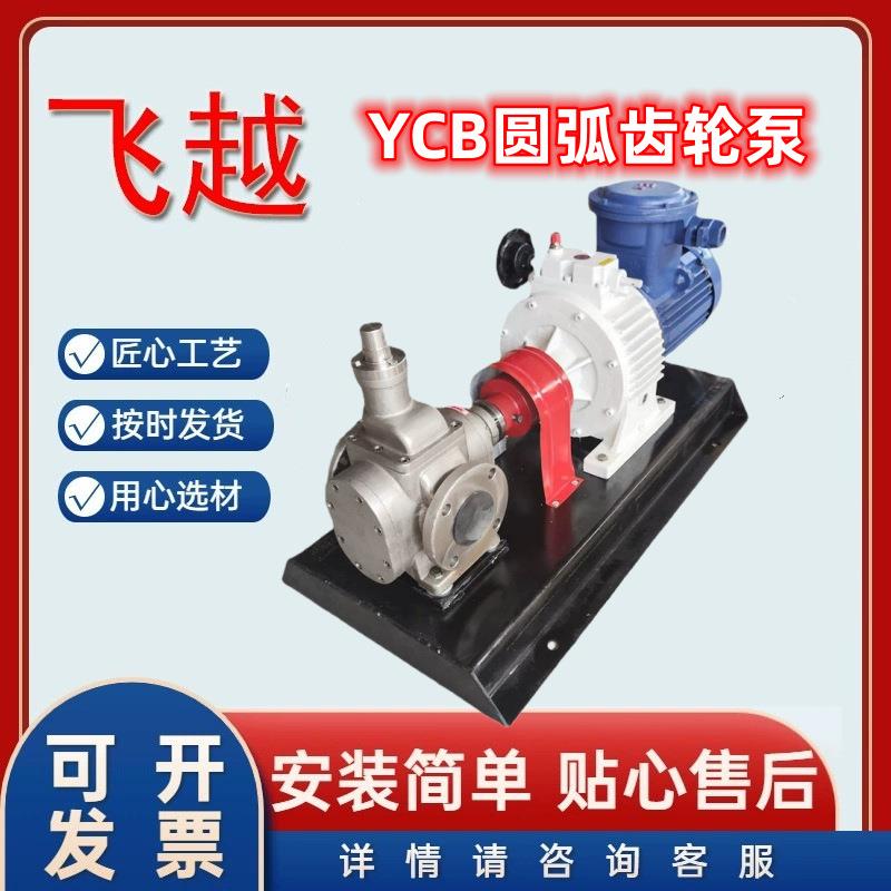 圆弧齿轮泵销售ycb-10管道输送泵不锈钢泵头食用油电动抽油泵