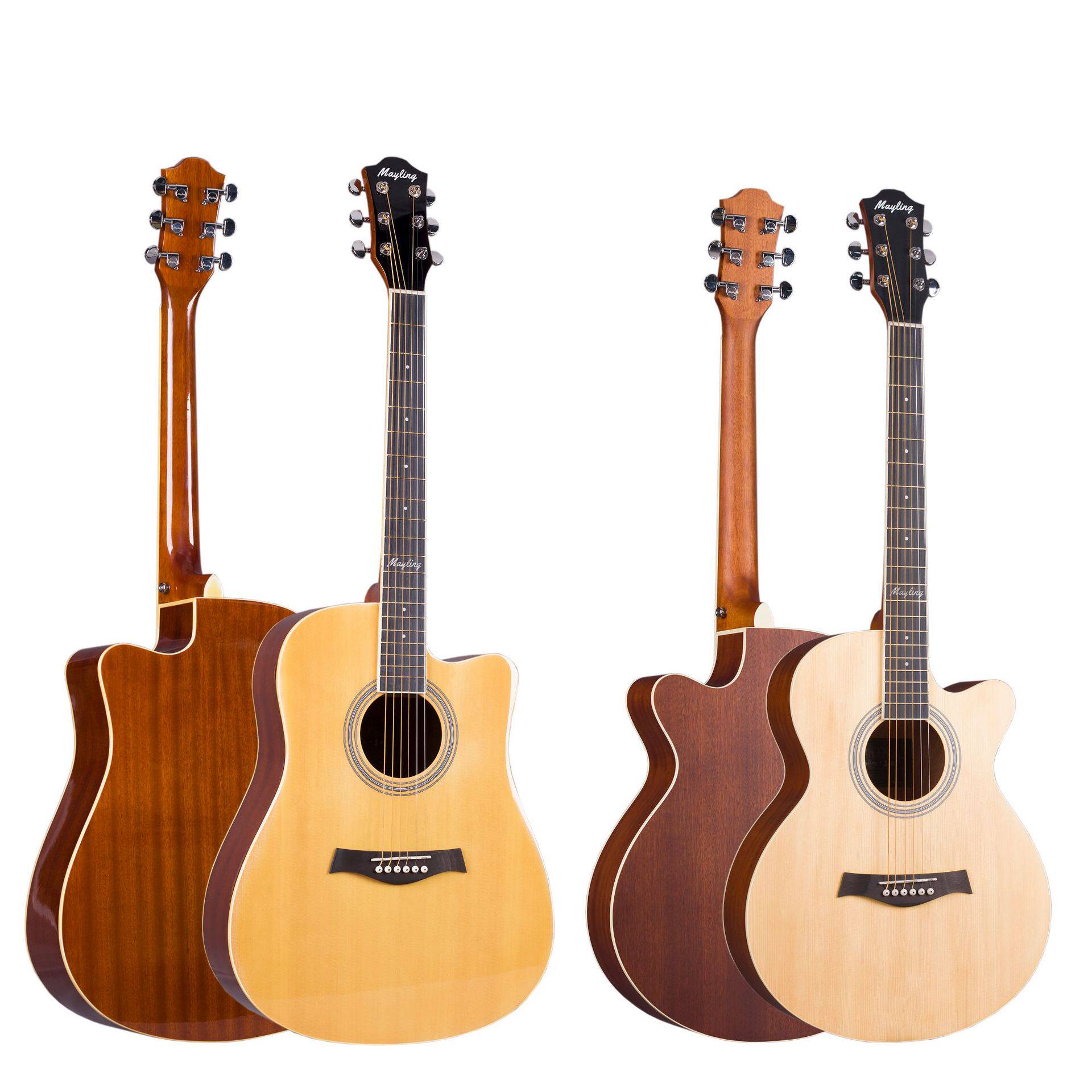 40/41寸云杉单板民谣吉他 云杉面单沙比利jita哑/亮光guitar乐器