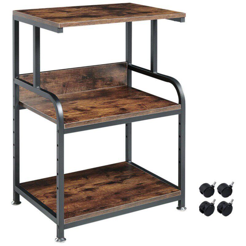 跨境打印机架子办公置物架复印机架可移动主机多层落地收纳架边几