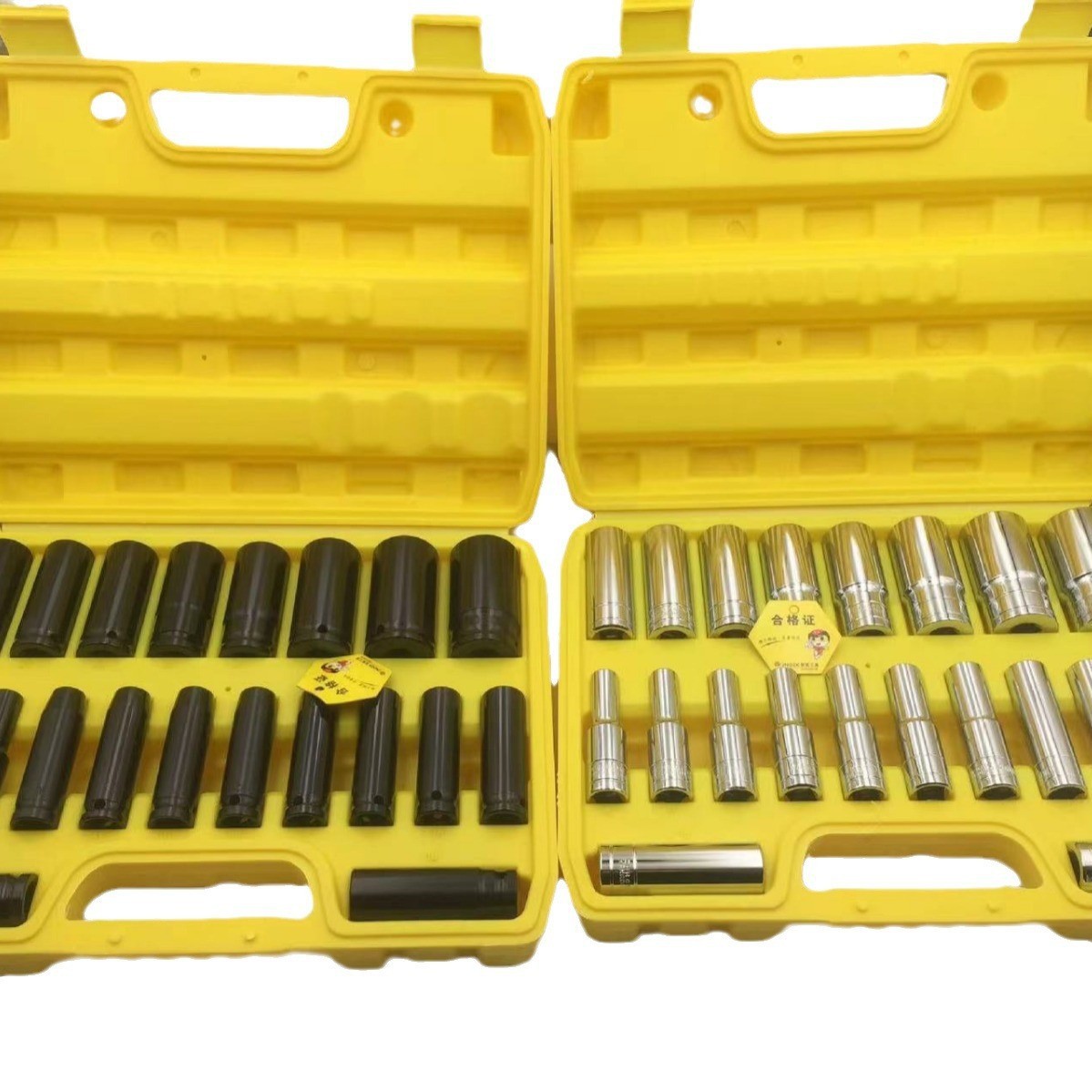 绿黄盒电气动78六角套筒加长20件套组合套装 汽修机修 源头货源