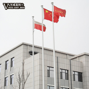 青岛厂家销售锥形旗杆 金属冲压不锈钢旗杆广告旗杆批发