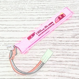 厂家直销 7.4V/1300mAh/20C 聚合物狗电 田宫插 出口版