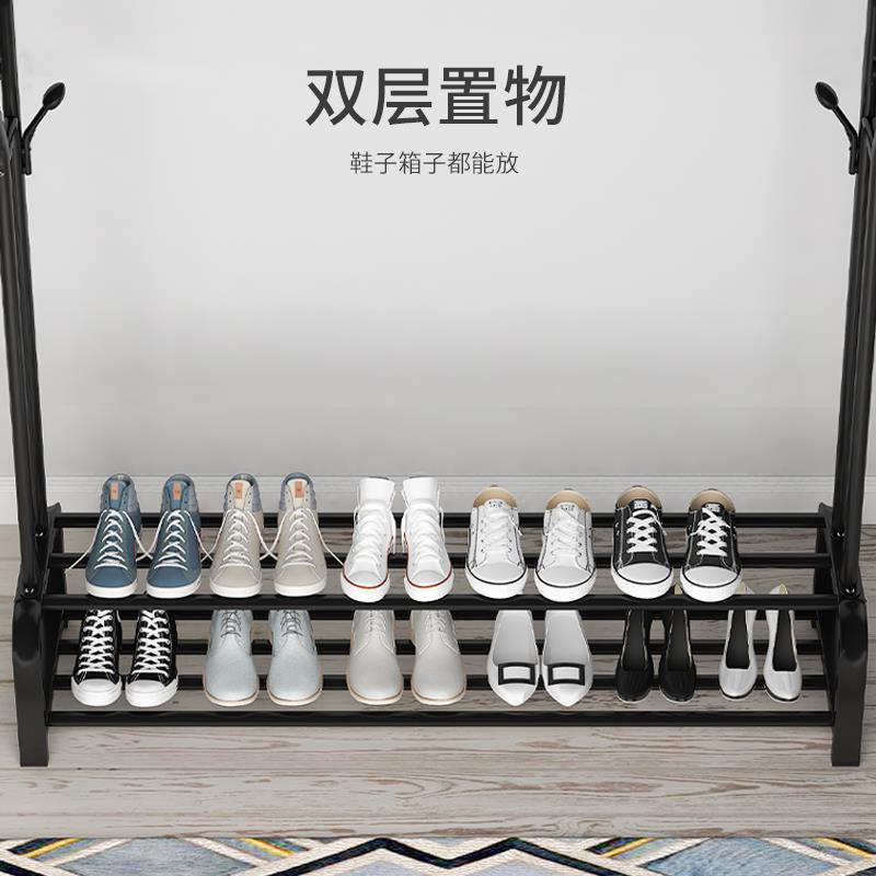 简易晾衣架落地折叠阳台晒衣服架子家用卧室晾衣杆挂衣架衣帽媛洛