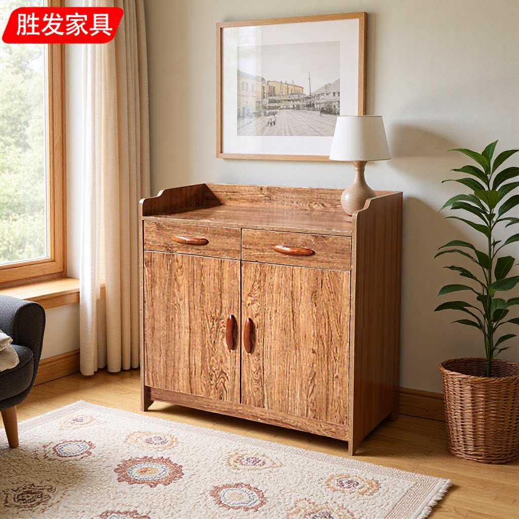 现代简约木质带抽屉餐边柜