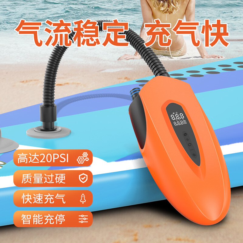 皮划艇车载充气泵户外便携式电动打气充气床垫SUP浆板无线充气泵