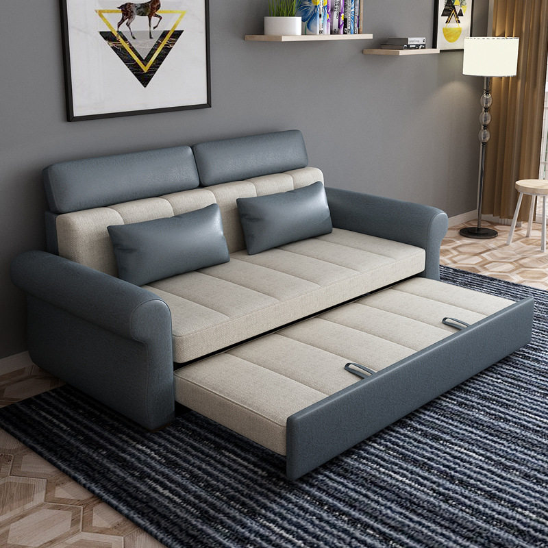 折叠沙发床两用小户型客厅1.2 1.5 1.8米多功能科技布沙发床乳胶