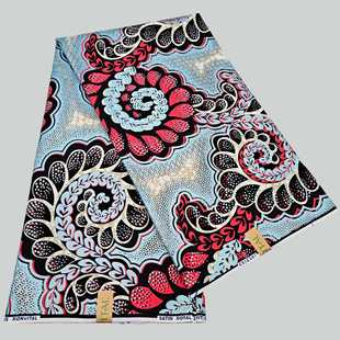 wax golden 蜡染布烫金 24支african 非洲蜡染布烫金棉蜡布24