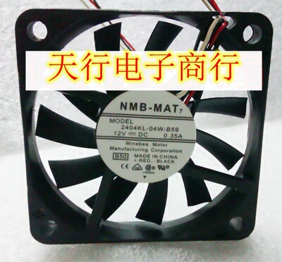 原装NMB 2404KL-04W-B59 12V 0.35A 60*60*10MM 三线 散热风扇