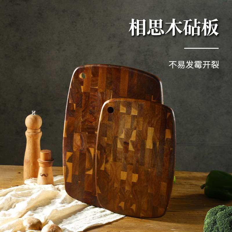 相思木菜板家用实木砧板厨房案板工厂不规则拼接花纹高端出口热卖