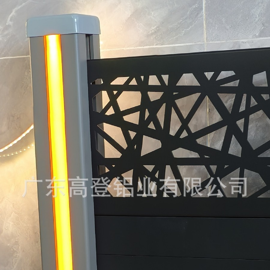 Led灯光栅栏美式别墅防护栏院子半封闭围墙半隐私庭院围挡围栏