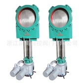 电动刀闸阀 PZ973X 16C智能电动对夹刀闸阀DN80南高阀门