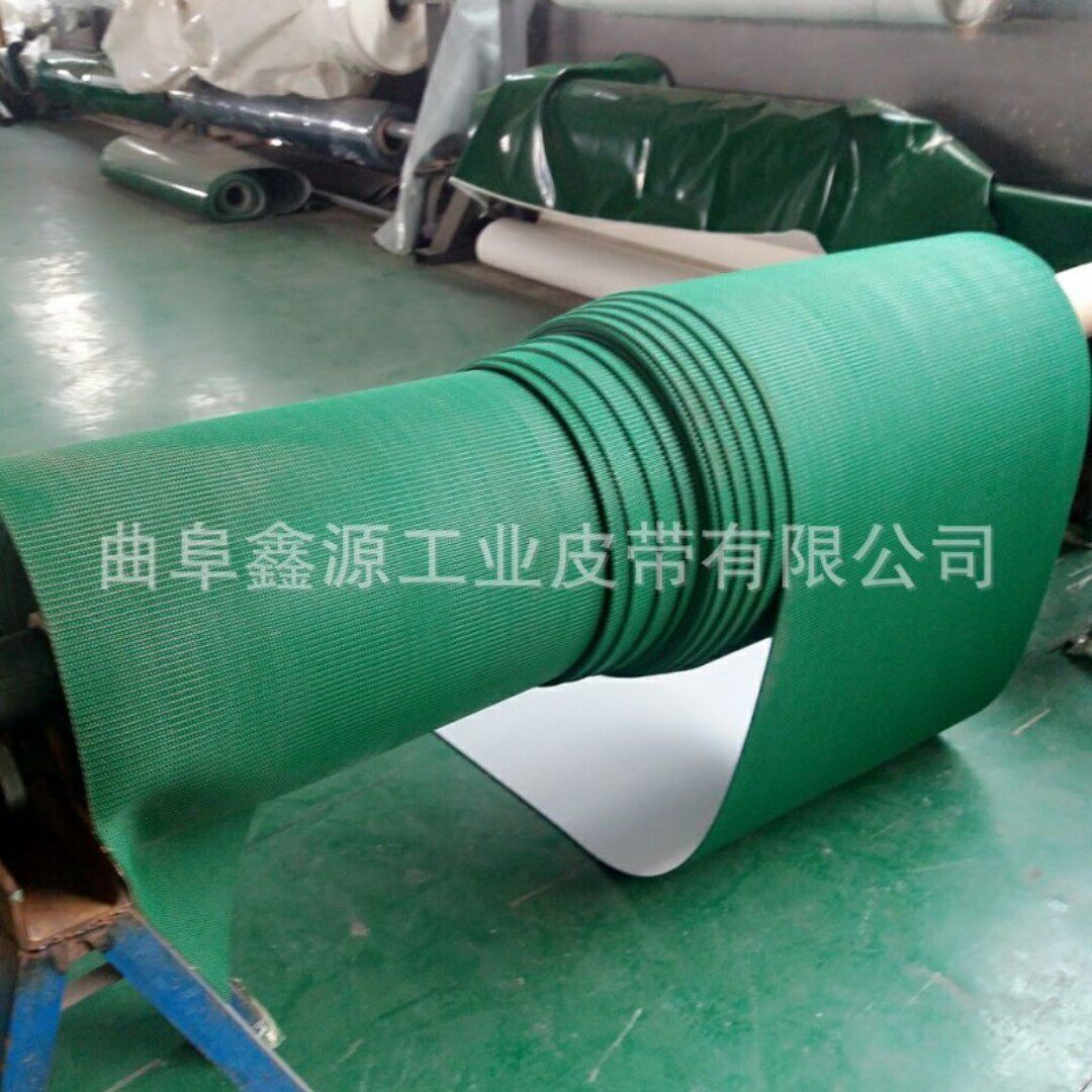 小八字纹输送带 防滑绿色PVC电子工作台流水线传送带图片