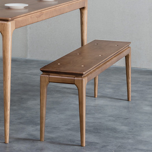 全实木长凳现代简约卧室床尾凳家用客厅长板凳餐厅白蜡木长条凳子