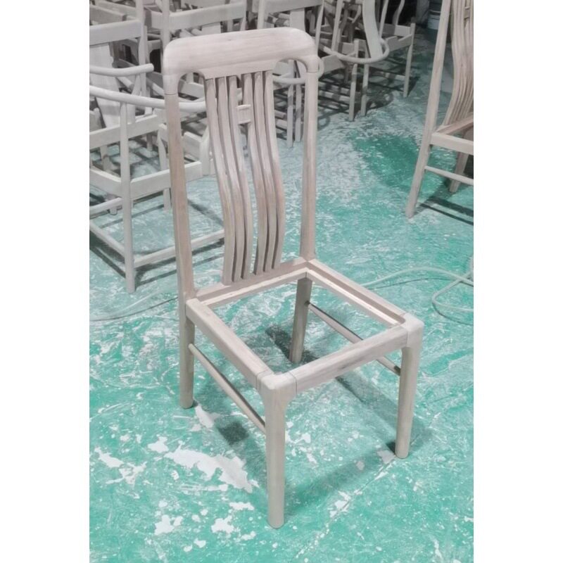厂家直销新中式白坯餐椅酒店白胚椅子中式简约白茬靠背椅稳装椅