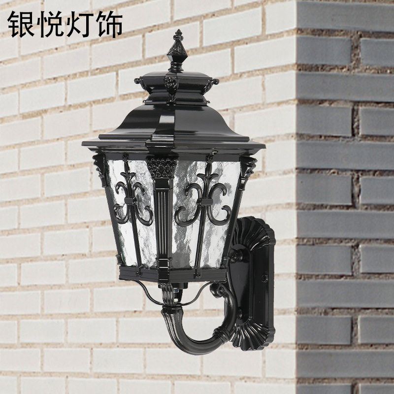 墙壁灯室外欧式复古led大门口阳台户外庭院别墅壁灯壁挂式防水