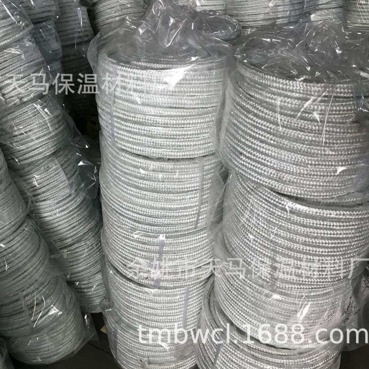 6mm白色玻璃纤维绳炉门密封绳10mm编织玻纤圆绳壁炉密封绳