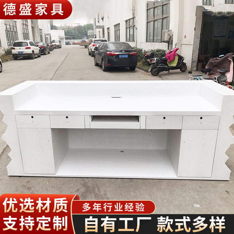 厂家定 制烤漆吧台 靠墙装饰家用美容院吧台 收银台欧式前台生产