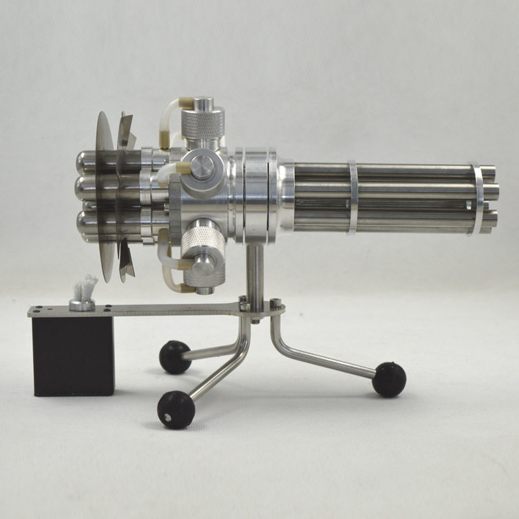 启星斯特林6缸发动机模型转缸模型加特林式引擎模型