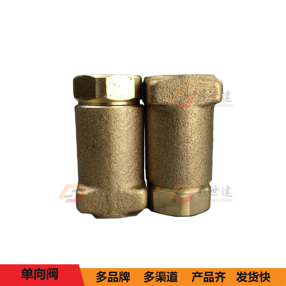 空压机单向阀黄铜止回排气回油单向阀寿力螺杆式真空泵空压机配件