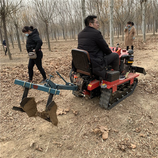 双链轨履带式微耕机 果园耕地犁田起隆松土机水旱两用打地机翻地