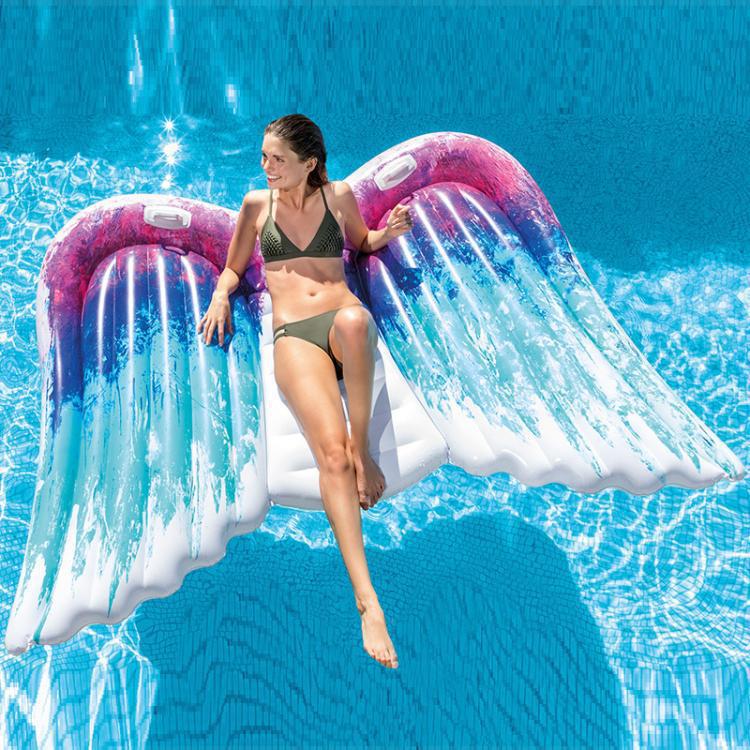 INTEX58786大号天使翅膀浮床 充气游泳圈玩具成人加厚水上浮排