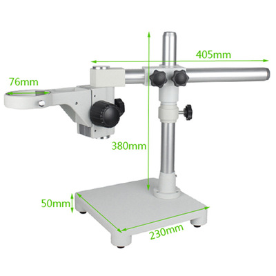 体视双目三目显微镜万向支架 配76mm调焦托架 大孔径 显微镜支架