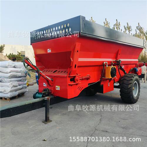 牵引式有机肥撒肥车玉米地撒化肥的机器  干湿两用双圆盘撒肥机