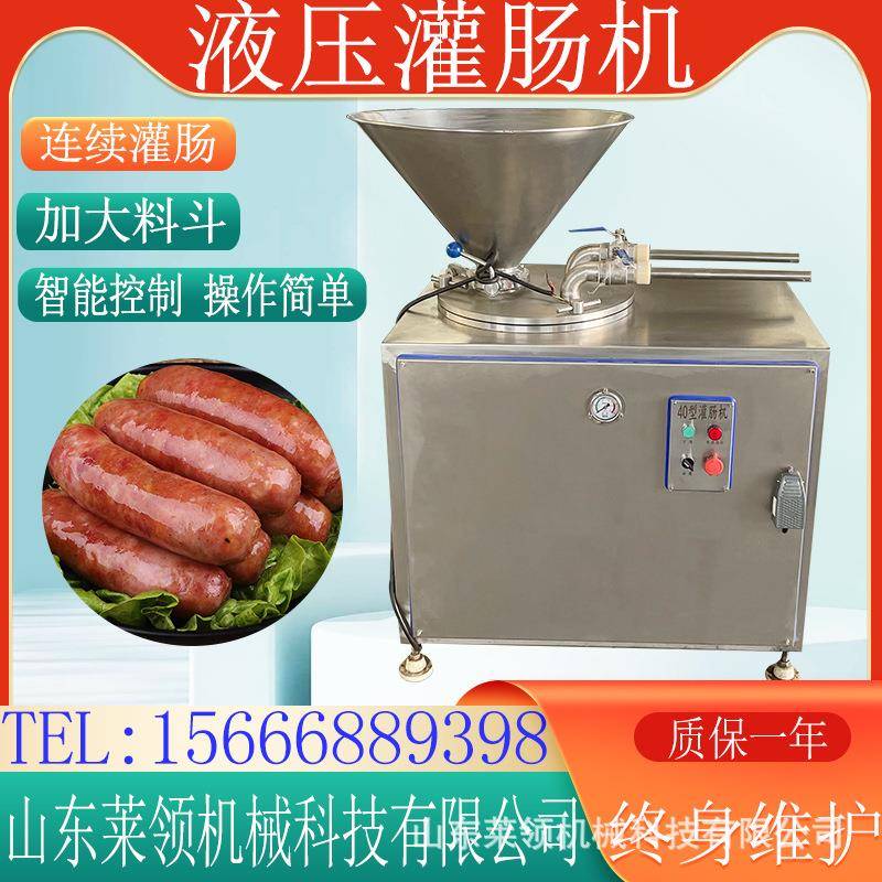 双管液压灌肠机 红肠腊肠蒜蓉肠灌制设备 全自动东北灌血肠机