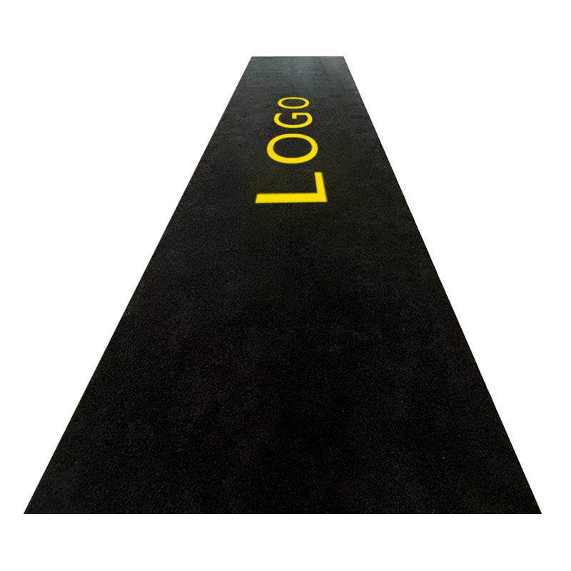 黑色草坪LOGO定制白线跑道私教健身场所仿真草坪源头工厂直销