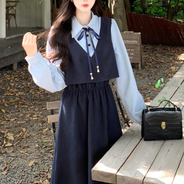 十八岁成人礼礼服女高中生微胖女生高级感裙子女孩穿搭学生连衣裙