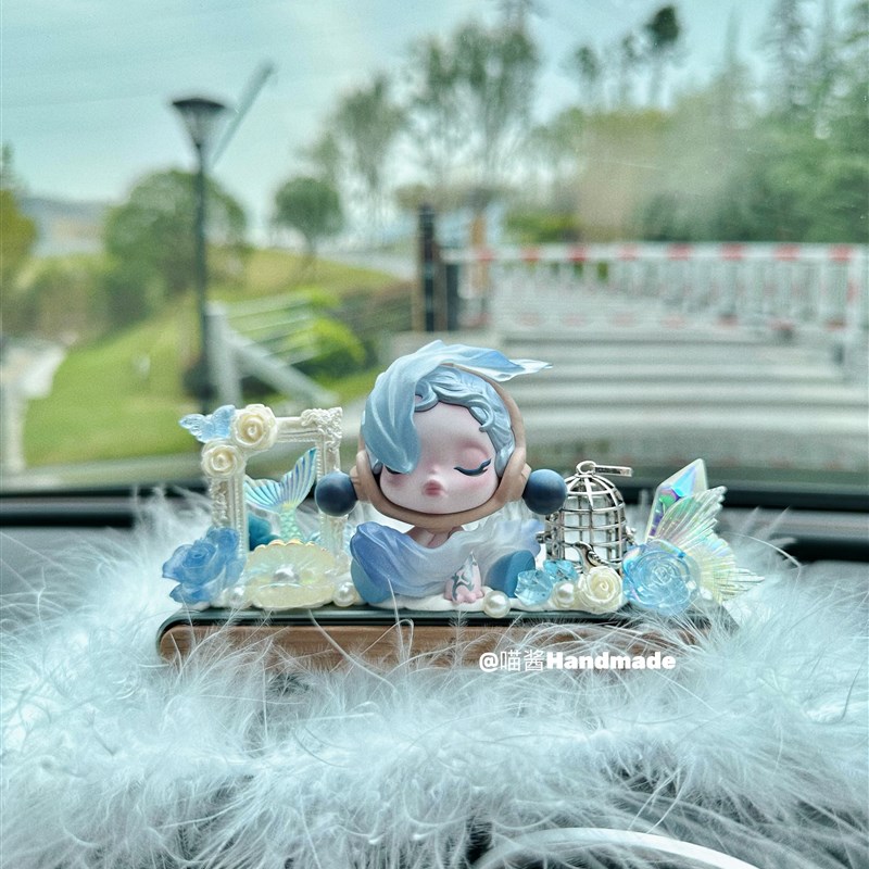 SP庭前墨梅系列奶油胶停车牌挪车牌胡桃木车载摆件创意生日礼物