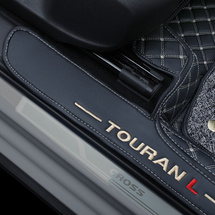 适用大众途安l脚垫06-21款全包围7座6五座专用丝圈拓界版改装汽车