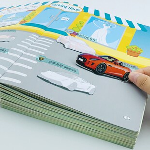 男孩寶寶汽車貼紙書 7歲兒童小車迷貼貼畫小孩啟蒙粘貼