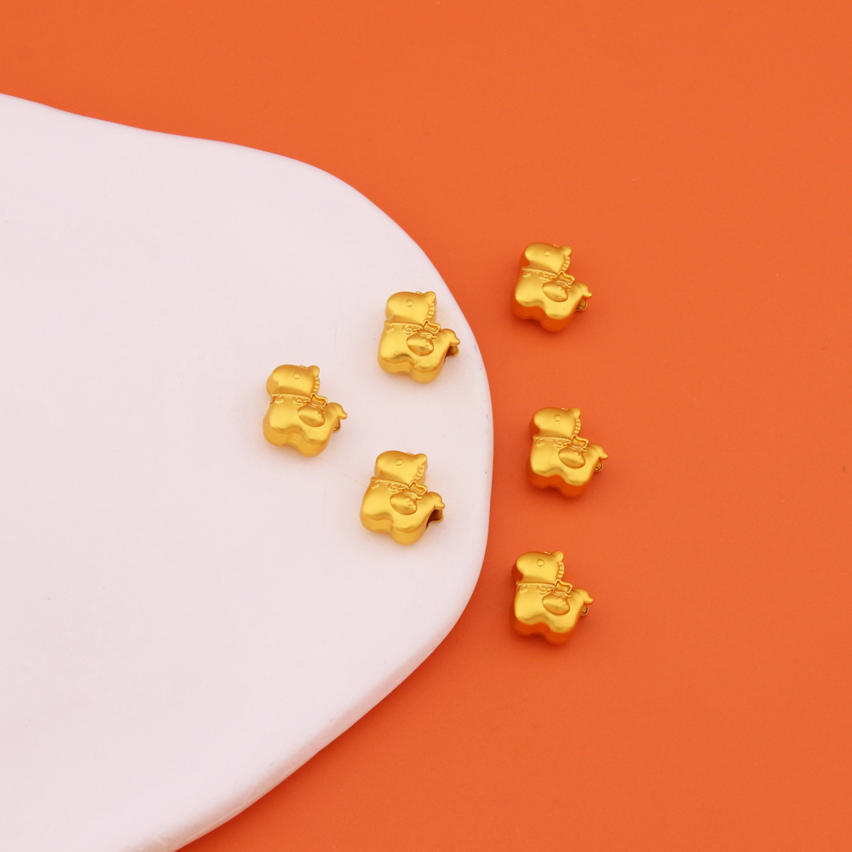 DIY饰品配件大孔卡通马吊坠年本命年生肖马小木马手链项链挂件