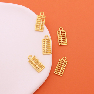 diy饰品配件金色算盘摆件配饰小算盘吊坠不掉色手链配件批发