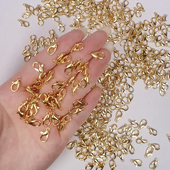 12mm合金金银色龙虾扣配件diy手链项链材料链接扣金属饰品配饰扣