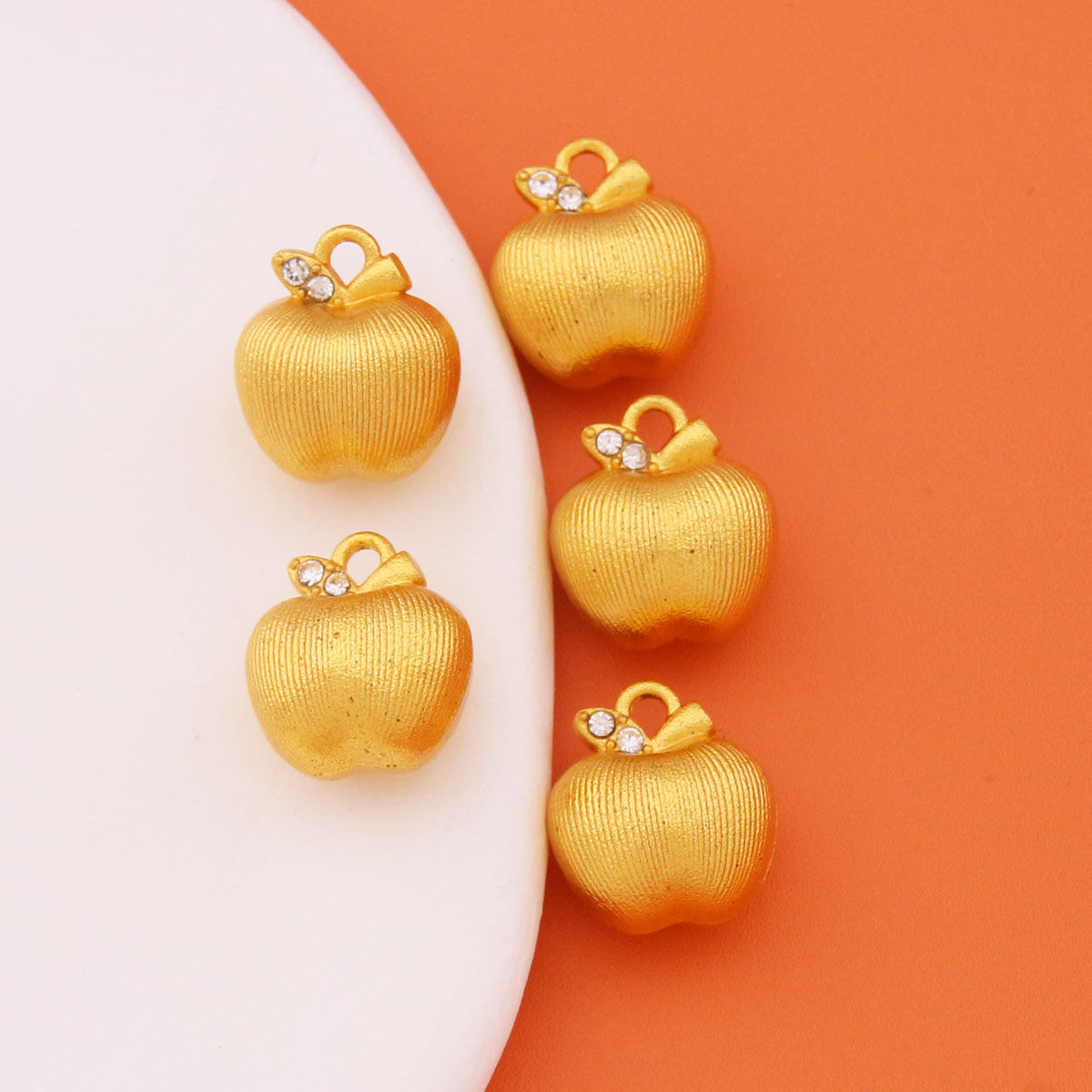 保色金拉丝苹果吊坠镶嵌款挂坠手工编织手链项链diy饰品配件批发,饰品/流行首饰/时尚饰品新,其他DIY饰品配件,淘宝优惠券,粉丝福利购,淘宝优惠卷