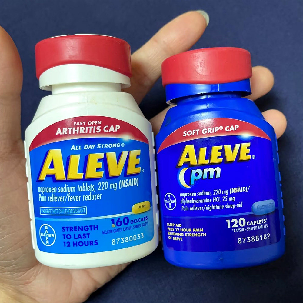 美国直邮拜耳止痛胶囊160粒bayer萘普生钠ALEVE疼痛缓解头痛经疼1