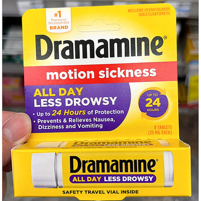 【美国原装 产地溯源】Dramamine晕车药晕船晕机缓解恶心头晕呕吐