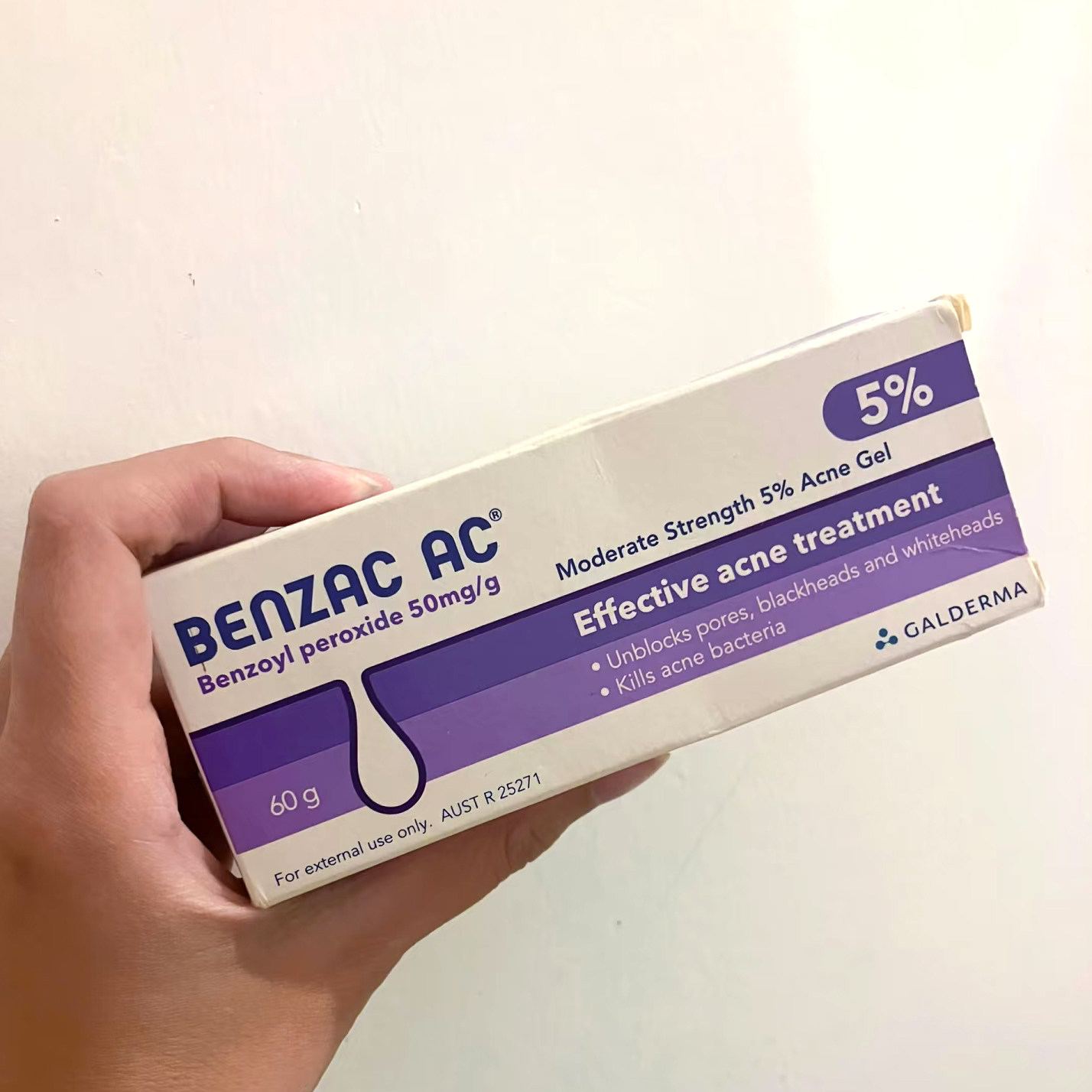 澳洲直邮Benzac 5%过氧化苯祛痘膏痤疮痘痘粉刺黑头控油淡化痘印1