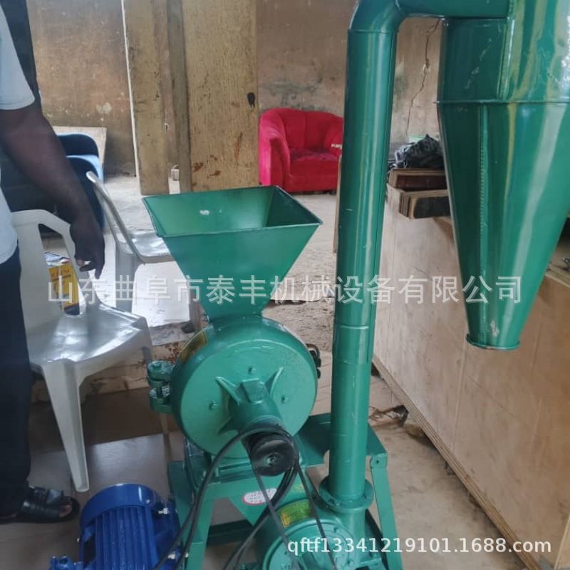 家用电300型除尘粗盐粉碎机 玉米磨粉机 贝壳细沙铸铁磨头粉碎机