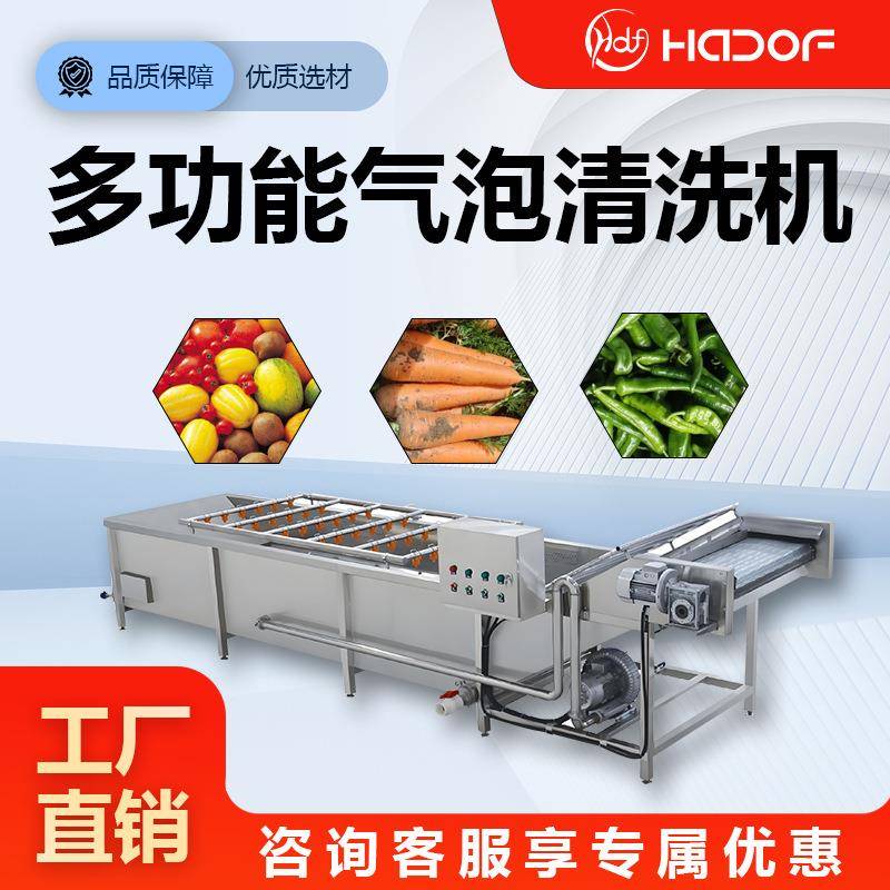 花生清洗机鲜姜鼓泡清洗机器山药高压喷淋清洗机净菜加工流水线