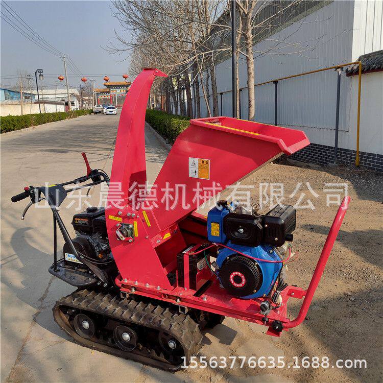 可移动树枝小型粉碎机 柴油落叶机果园绿化农业电动汽油碎木机