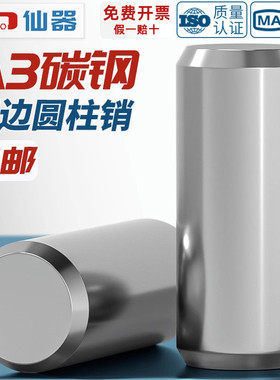 A3碳钢圆柱销定位销固定销钉实心销子Φ2M3M4φ5M6M8-M20mm gb119