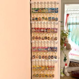 钥匙扣展示架壁挂谷子吧唧挂件收纳架可移动挂公仔玩偶多功能挂钩