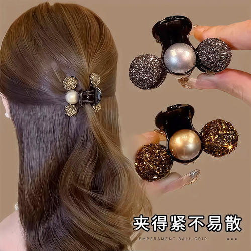半扎发发夹女后脑勺温柔披肩抓夹