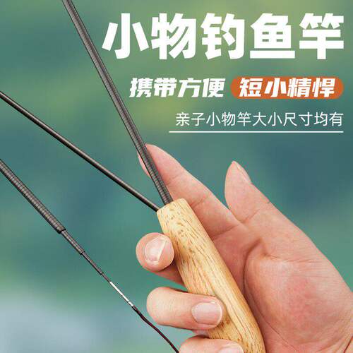 小物钓鱼竿溪流竿短节迷你